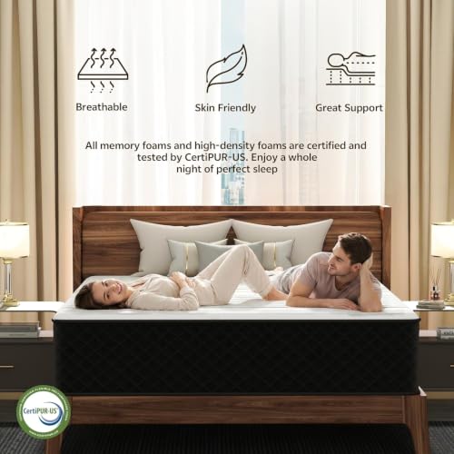 12 Inch Queen Hybrid Mattress in a Box, Firm Pocket Spring, Gel Foam, view 6