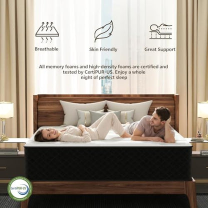 12 Inch Full Hybrid Mattress in a Box, Firm Pocket Spring Gel Foam, view 6