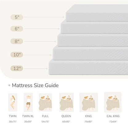 8 Inch Full Mattress in a Box Green Tea Memory Foam Medium Firm, view 6