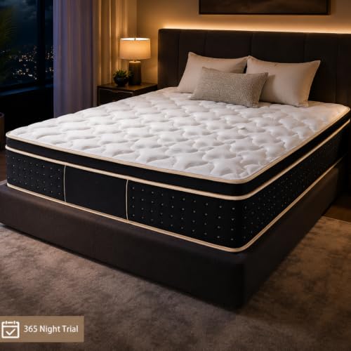 14 Inch Queen Size Hybrid Mattress in a Box, view 5