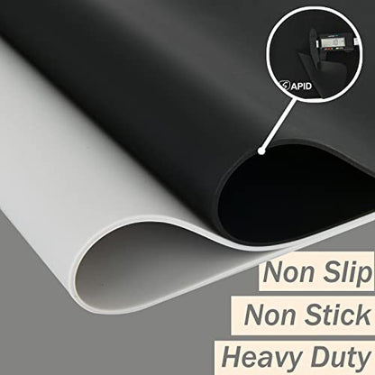 Extra Large Silicone Mat 36" x 24" Place Mats, Heat Resistant Mat for Kitchen Countertop Protector, Thick Placemats Washable Silicone Mats for Kitchen Counter Mat Dining Table Mat, Black