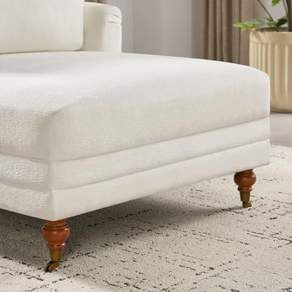 57.48'' Chaise Lounge Chair with Adjustable Backrest, Terry White, view 7