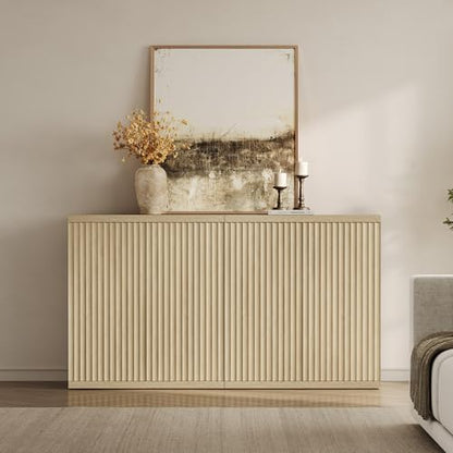Buffet Cabinet with Storage Sideboard Cabinet with Doors & Shelves, view 3