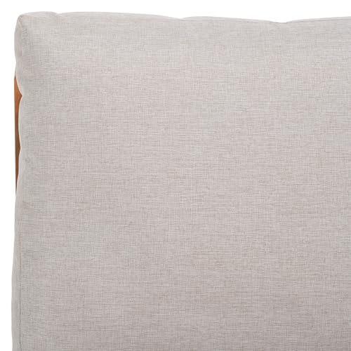 SAFAVIEH Outdoor Patio Furniture - Dune 4-Piece Set - Sand & Light Grey - Acacia Wood - Rustic, Conversation Set with Detachable Cushion Covers - Ideal for Patio, Deck, Porch, Backyard (PAT9516B-KIT3)