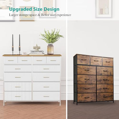Dresser for Bedroom with 12 Deep Drawers, Wide Chest of Drawers, view 7