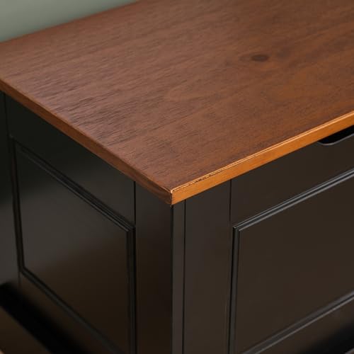 Harris Black and Walnut Backless Kitchen Dining Nook with Hidden Storage Bench, view 7