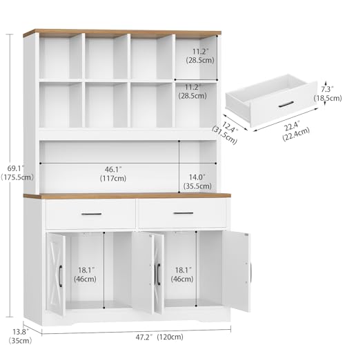 Bookshelf and Bookcase, 5 Tier Floor Standing Bookshelves, view 3