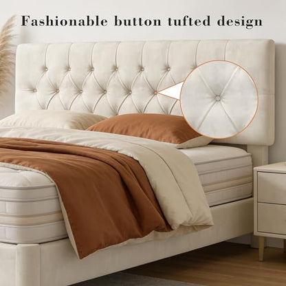 Queen Size Bed Frame with Headboard, view 5