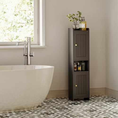 Bathroom Cabinet with 2 Doors, 7.3 x 9.8 x 40.4 Inches, view 8