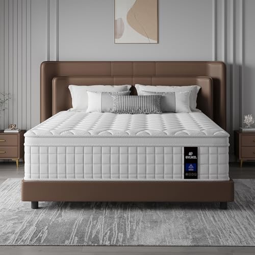 Twin Mattress, 14 Inch Twin Size Mattress in a Box with Memory Foam Hybrid, view 3