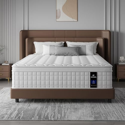 Twin Mattress, 14 Inch Twin Size Mattress in a Box with Memory Foam Hybrid, view 3