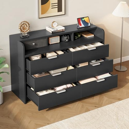 53'' Wide 9 Drawer Dresser for Bedroom, view 5