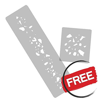 Wall Painting Stencil Large Size, 23,2”x37,4” Terrazzo Spots Retro Reusable Plastic Template, Geometric Pattern Wallpaper, DIY Home Decor Craft Wood Floor Furniture