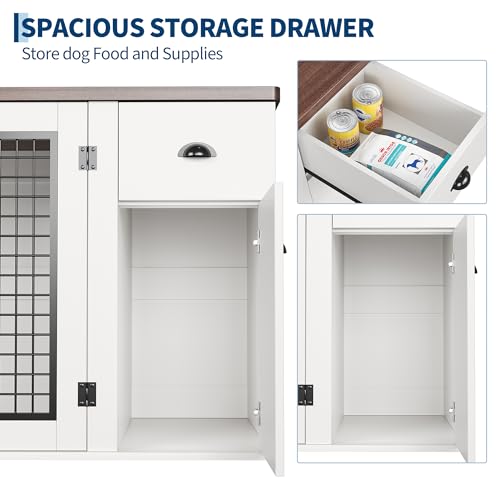 Multi-Functional Wooden Dog Crate Furniture with Drawers, view 6