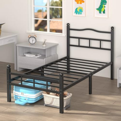 14 Inch Twin Bed Frame with Headboard and Footboard, view 7