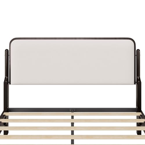 Queen Bed Frame with Upholstered Headboard, view 7