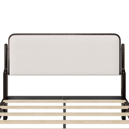 Queen Bed Frame with Upholstered Headboard, view 7
