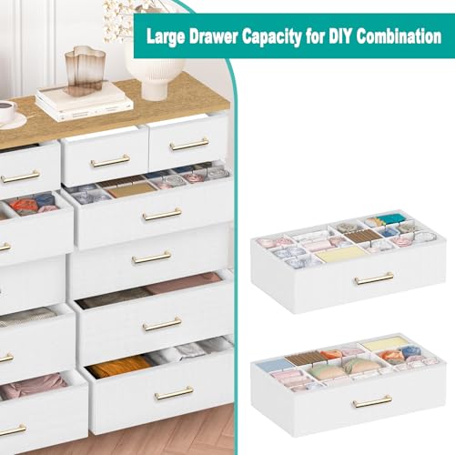 Dresser for Bedroom with 12 Deep Drawers, Wide Chest of Drawers, view 5