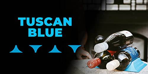 | A Table Top Wine Rack That’s just like bookends for wine for up to 9 bottles. (Tuscan Blue)
