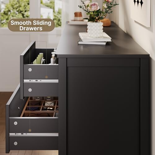 Black Dresser for Bedroom, Modern 7 Drawers Dresser, view 8