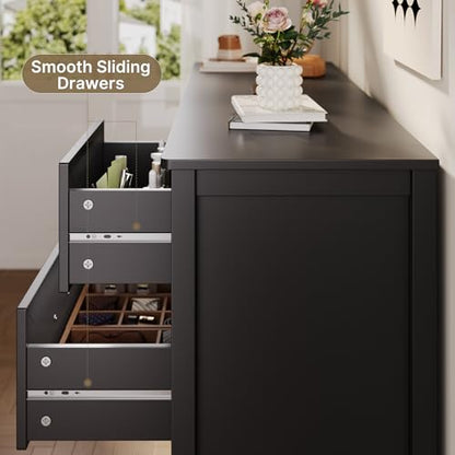 Black Dresser for Bedroom, Modern 7 Drawers Dresser, view 8