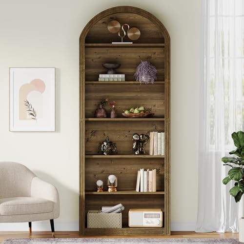 77.16" Tall Arched Bookshelf, view 5