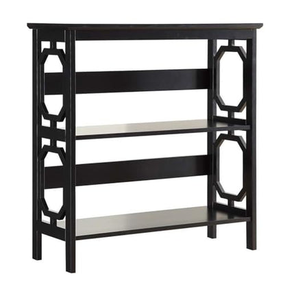 Omega 3 Tier Bookcase, Black