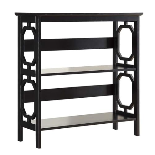 Omega 3 Tier Bookcase, Black