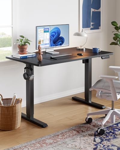 48x23 Inch Electric Standing Desk, Adjustable, Light Vintage Brown, view 3