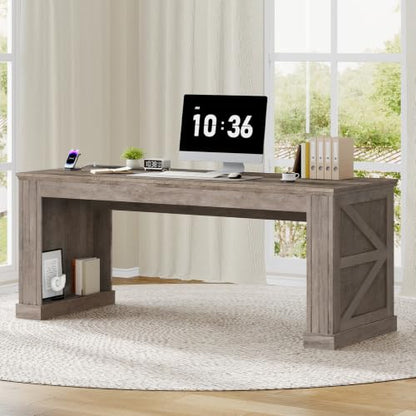 63'' Farmhouse Executive Desk, view 3