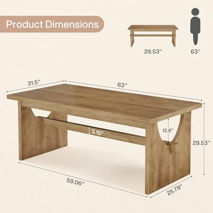 Tribesigns Executive Office Desk, 63-Inch Farmhouse Computer Desk, view 3
