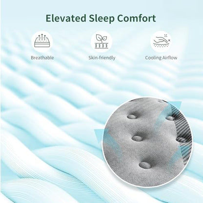 Twin Size Mattress, 10 Inch Hybrid Mattress in a Box, view 4