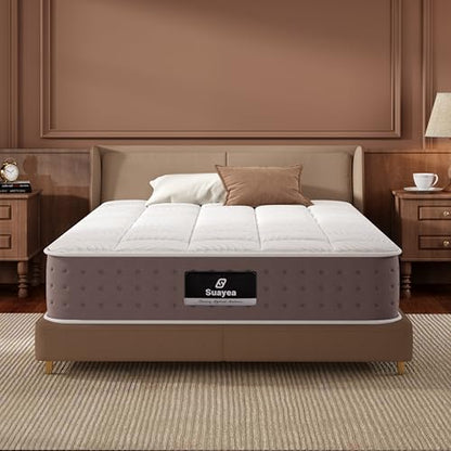 Twin XL Mattress, 8 Inch Hybrid XL Twin Bed Mattress in a Box, Medium Firm, view 2