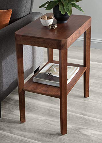 Talcott Mid-Century Side Table, 22 x 14 x 26, Walnut Brown, Modern End Table for Storage and Display