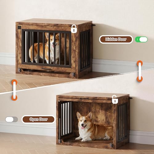 Dog Crate Furniture, 30'' Wooden Dog Kennel for Dogs up to 30 lb, view 7