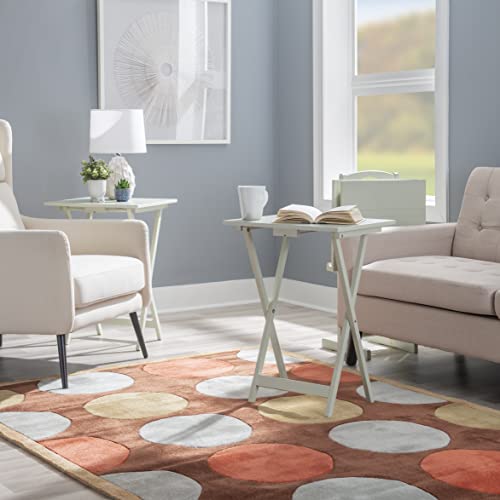 Home Décor Atlas Compass Set Tray Table, Gray