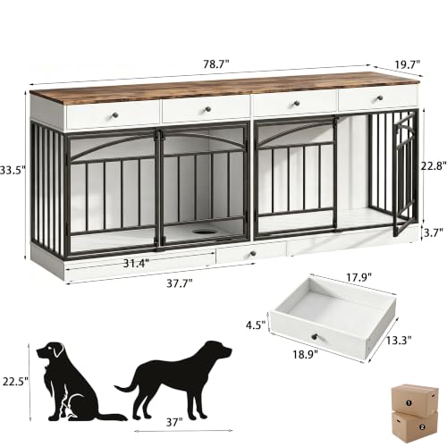 Dog Crate Furniture for 2 Dogs, view 3