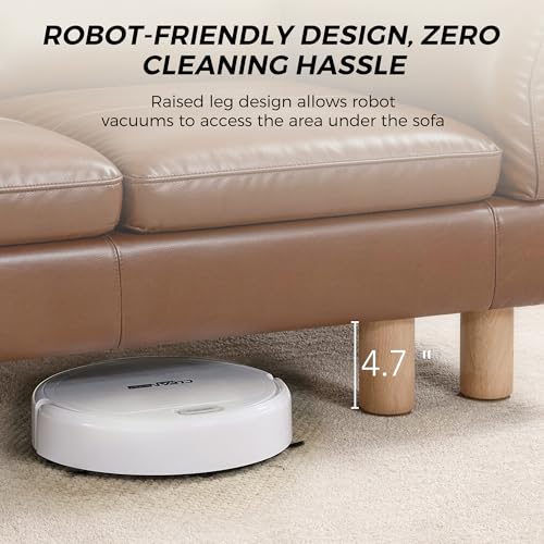 CHITA 127" Super Large Sectional Couches for Living Room, Modular Cloud Couch Sectional Sofa, Premium Genuine Leather Sofa, Down Filled, High Density Foam, Real Leather in Saddle, 4 Seat L Shaped