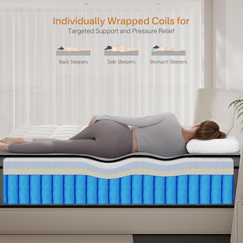 California King Mattress, 14 Inch Luxury Hybrid Cal King Mattress, view 5