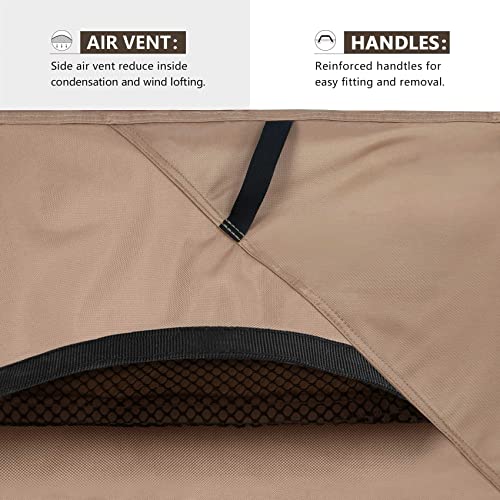 Round Patio Furniture Cover - Outdoor Waterproof Table with Chair Set Cover 92 inch