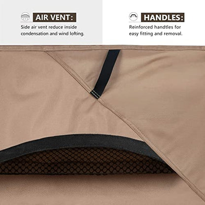Round Patio Furniture Cover - Outdoor Waterproof Table with Chair Set Cover 92 inch