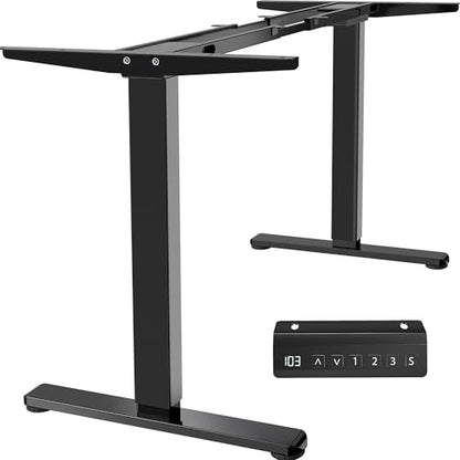 Black Dual Motor Electric Standing Desk Frame, DESK-E-200B, view 2