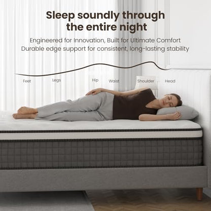 Sleep 12 Inch Queen Size Mattress, Hybrid Mattress in a Box, view 5