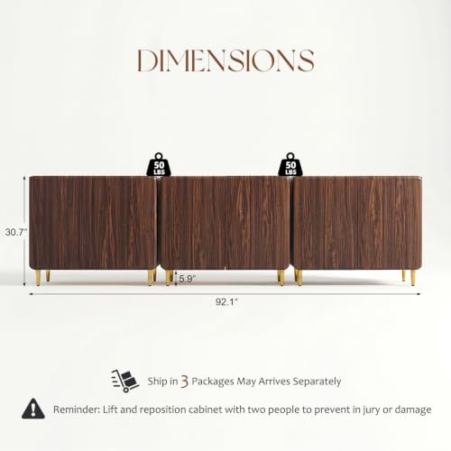 Sideboard Buffet Cabinet with Storage, view 3