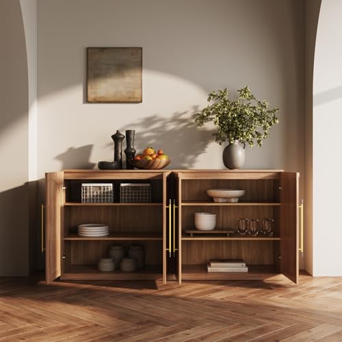 65" Arched Sideboard with Glass Door, view 6