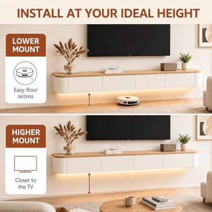 Floating TV Stand for Living Room Wall Mounted Entertainment Center, view 5