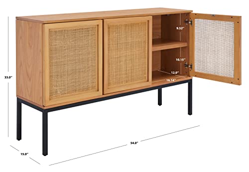 Coastal Rattan Sideboard with Three Doors, view 4