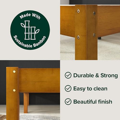 Zinus 14 Inch Ellie Bamboo Platform Bed Frame, No Box Spring Needed, Queen, view 5