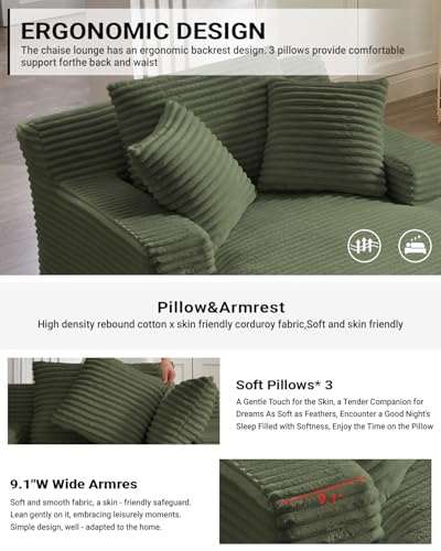 50 Inch Oversized Chaise Lounge Chair Indoor, view 6