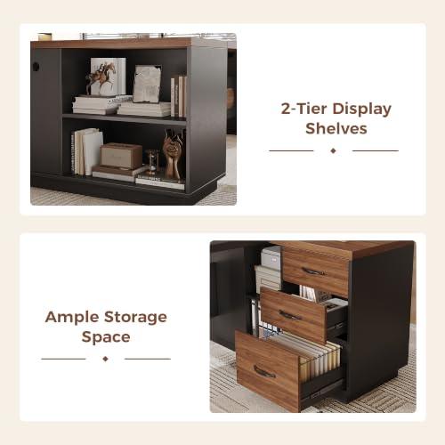 78.7" L-Shaped Executive Desk, Extra Large Home Office Desk, view 7